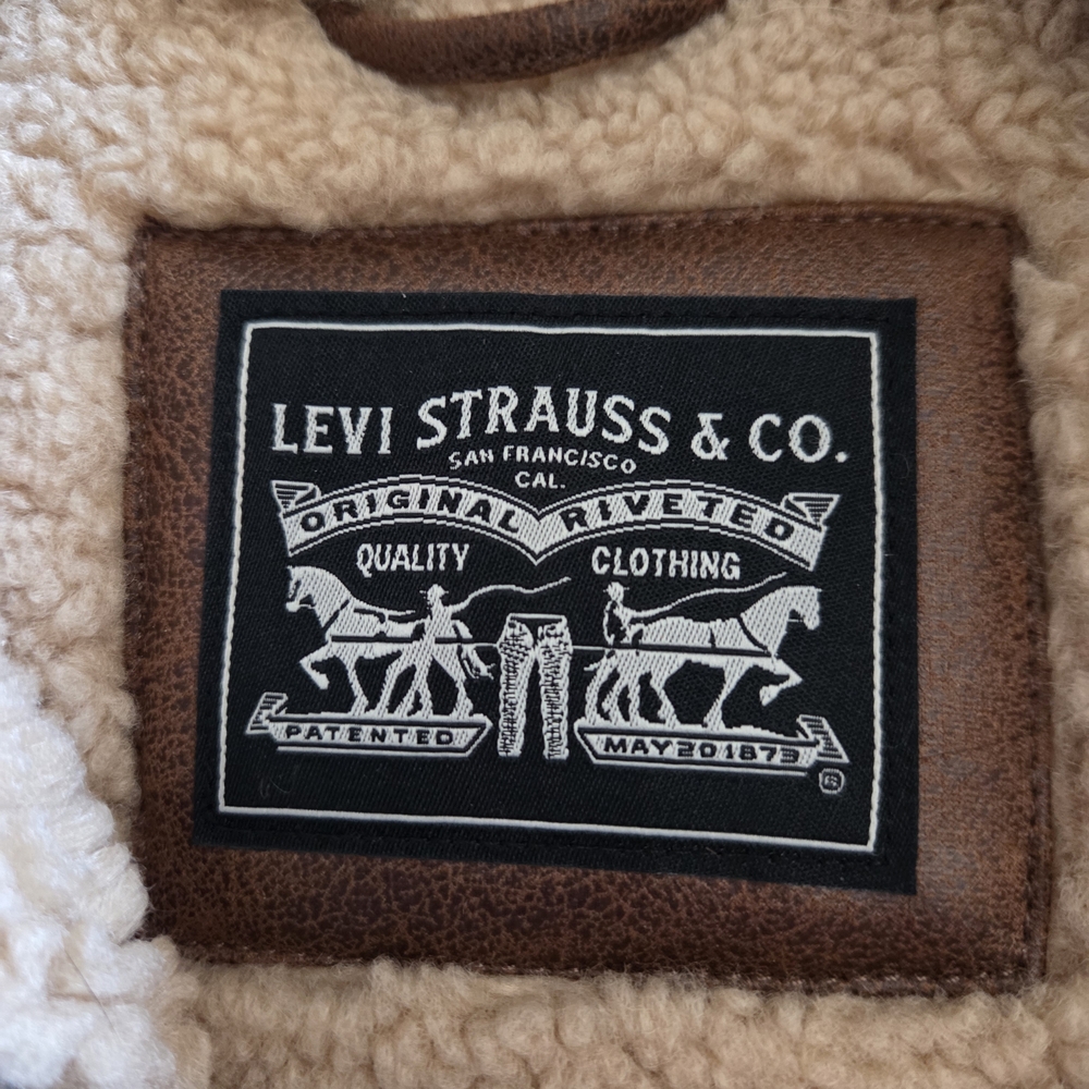 Levi's Brown Sherpa Lined Jacket - Picture 3 of 6